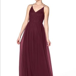 Azazie Dariela Cabernet Bridesmaid Dress